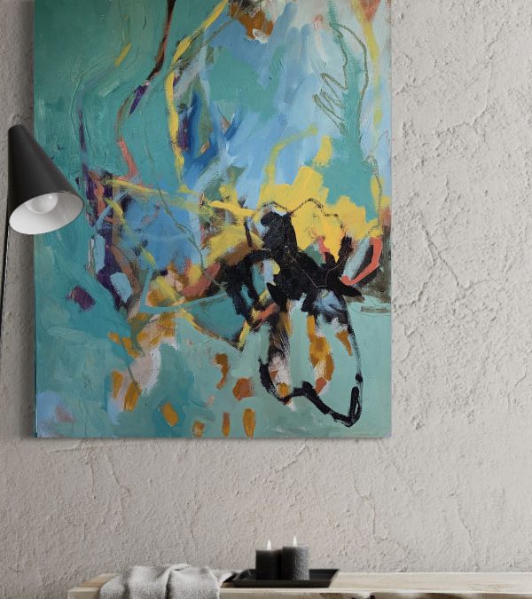 „Underneath us is water“ – Oil on canvas, 80 x 100 cm