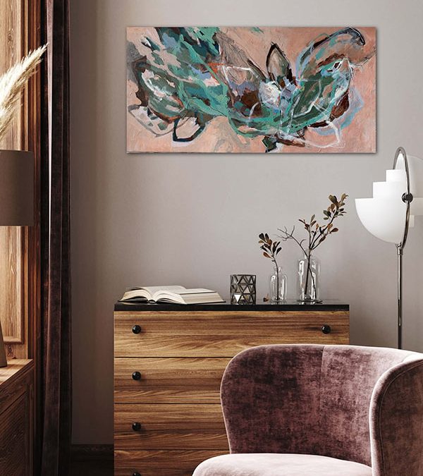 „Ich schwam rückwärts“ – acryl on canvas, 100 x 50 cm