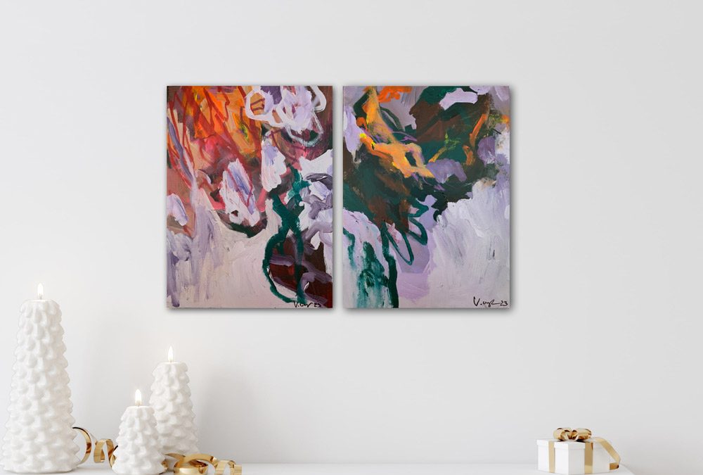 „Inspiration begleitet mich“ – Acrylic on canvas, 60 x 40 cm